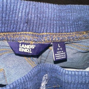 Lands End Boys 10/12 Large Denim Jeans with stretch pull on waist.